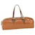FENDI Zucchino Canvas Hand Bag Enamel Orange Auth bs2431  ref.683884