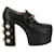 Gucci Embellished Leather Platform Loafers Black  ref.684206