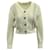 Self portrait Self-Portrait Crystal-Button Cable Knit Cardigan in Ivory Cotton White Cream  ref.685393