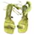Christian Dior AH haute couture runway sandals97/98 Dior x Galliano Light green Lambskin  ref.685406