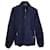 Jaqueta de lã de gola alta Balenciaga com meio zíper em poliéster azul marinho  ref.685751