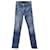 Balenciaga Distressed Hem Slim Fit Jeans in Blue Cotton Denim   ref.685753