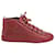 Balenciaga Arena High-Top Sneakers in Burgundy Lambskin Leather Dark red  ref.686052