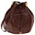 CARTIER Shoulder Bag Leather Wine Red Auth th3000  ref.686116