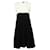 Joseph Ärmelloses Colorblock-Kleid aus schwarzem Crêpe Satin  ref.686249