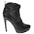 Alaïa Alaia Ruffled Ankle Boots in Black Leather  ref.686304