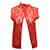 Sandro Paris Sleeveless Lace Blouse in Red Silk  ref.686326