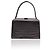 Nancy Gonzalez Graue Metallic-Leder-kleine Box-Tasche Handtasche Satchel