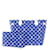 Louis Vuitton Bolsa de veludo azul Monogram Match Neverfull MM com bolsa Couro  ref.686372