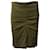 Falda de tubo fruncida con cintura ancha en lino verde oliva de Isabel Marant  ref.686443