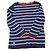 Autre Marque Lauren Ralph Lauren Gestreifter, gerippter Pullover aus marineblauer Baumwolle - Ansicht 3
