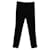 Pantalones de montar Gucci con detalles de cuero en mezcla de algodón negro  ref.686556