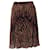 Ganni Pleated Georgette Skirt in Animal Print Polyester  ref.686688