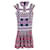 Alexander McQueen Off-Shoulder Check Harness Dress in Multicolor Viscose  Multiple colors Cellulose fibre  ref.686730