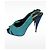 Décolleté Nando Muzi in suede blu taglia 40 - vista 3