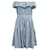 Miu Miu Blue & white striped off the shoulder dress Cotton  ref.686886