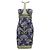 Nicole Miller Vestido midi halter morado con acento gris Púrpura