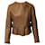 Chloé Chloe Biker Jacket in Dark Beige Leather  Brown  ref.687008