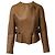 Chloé Chloe Bikerjacke aus dunkelbeigem Leder