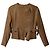 Chloé Chloe Bikerjacke aus dunkelbeigem Leder - Ansicht 4