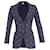 Gucci Cherry Fil Coupé Blazer Jacket in Navy Blue Cotton  ref.687018
