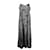 Comme Des Garcons Grey with Black Velvet Flower Maxi Dress Viscose Cellulose fibre  ref.687033