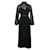Diane Von Furstenberg Robe longue noire élégante à manches longues Polyester  ref.687042