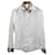 Alexander McQueen Button-Up-Hemd mit bedrucktem Kragen und Manschetten aus weißer Baumwolle  ref.687045