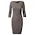 Joseph Metallic Knitted Bodycon Dress in Grey Silk  ref.687072