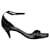 Saint Laurent Sandalen mit Knöchelriemen aus schwarzem Lackleder  ref.687146