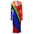 Autre Marque The Attico Vestido Maxi Listrado em Viscose Poliéster Multicolorido Multicor  ref.687150