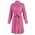 Diane Von Furstenberg Printed Belt Shirt Dress in Pink Silk