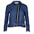 Sacai Luck Houndstooth Biker Jacket in Royal Blue Cotton  ref.687255