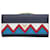 Carteira Prada Zigzag Continental em couro azul marinho  ref.687258