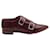 Acne Studios Monk Strap Loafers in Burgundy Leather Dark red  ref.687268