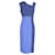 Diane Von Furstenberg Robe fourreau mi-longue asymétrique en laine bleue  ref.687273