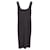 Dolce & Gabbana Dolce and Gabbana Square Neck Midi Dress in Black Wool  ref.687316