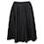 Falda midi plisada Prada en algodón negro  ref.687416