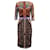 Temperley London Besticktes Kleid mit Viertelärmeln aus mehrfarbigem Nylon Mehrfarben  ref.687535