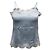 Escada Camisole with Lace Trim in Light Blue Silk
