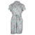 Apc BEIM.P.C Prudence Kleid mit Blumenmuster und gebundener Taille aus hellblauer Baumwolle  ref.687559
