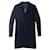 Givenchy Einreihiger Mantel aus schwarzer Wolle  ref.687561