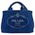 Tote Blaue Canapa-Tasche von Prada aus Segeltuch Leinwand  ref.687692
