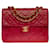 Hervorragende Chanel Mini Timeless Flap Tasche aus rotem, gestepptem Lammleder,garniture en métal doré  ref.687940