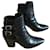 Yves Saint Laurent Ankle Boots Black Leather  ref.688339