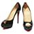 Christian Louboutin Calcanhares Preto Couro  ref.688450