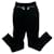 Chanel Pantalones, polainas Negro Terciopelo  ref.689190