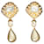 CHANEL- VINTAGE LONG QUILTED CRYSTAL PEARL DROP EARRINGS Golden Metal Gold-plated  ref.689669