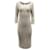 Oscar De La Renta Sequin Dress in Beige Silk  ref.689834