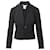Diane Von Furstenberg Deep V-Neck Blazer in Black Cotton  ref.689845